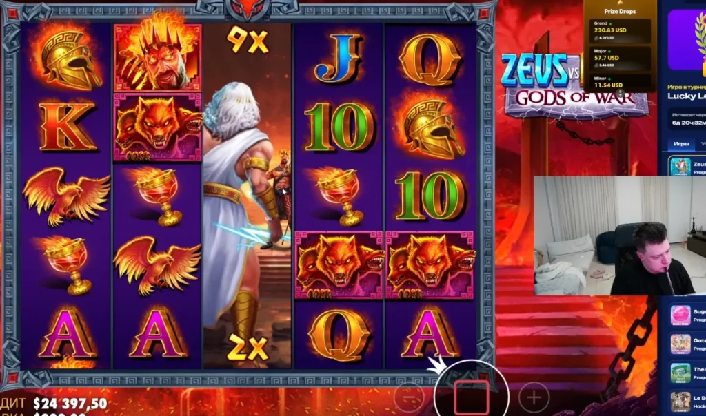 Luxurious casino floor with high-limit tables and ambient lighting